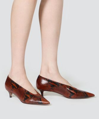 ANIMA パンプス 3．5cm PYTHONORANGE