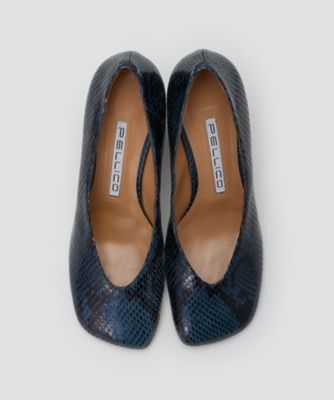 ペリーコ パンプス　37.5 伊勢丹購入 VOLA パンプス 8．0cm PYTHONBLUE