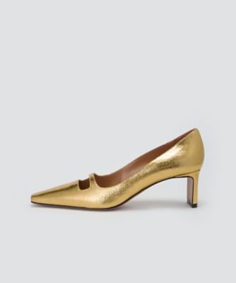 ＜PELLICO (Women)＞ＤＡＭＡ　グランデアネッリ　パンプス　５．５ｃｍ　ＧＯＬＤ　０９８１ＣＲＡＱＵＥＬＥ