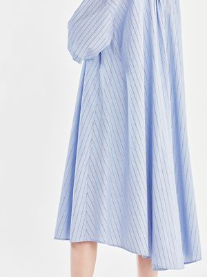 胸ポケット付ストライプロングワンピース 三越伊勢丹オンラインストア 公式