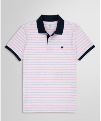 Brooks Brothers/ブルックス ブラザーズ スーピマコットン　ストレッチピケ　ストライプ　ポロシャツ　１００１９５９２１