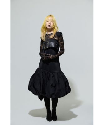 ＜neith. (Women)＞Ｌｅａｔｈｅｒ　Ｂａｌｌｏｏｎ　Ｄｒｅｓｓｋｉｒｔ　１００２ー５３０５１ー１２９９