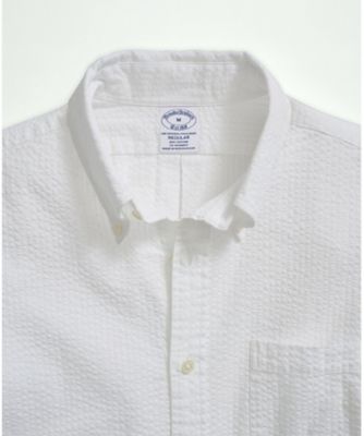 ストレッチコットン　シアサッカー　ソリッド　スポーツシャツ　Ｒｅｇｕｌａｒ　Ｆｉｔ　１００２００００６