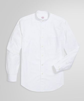 Brooks Brothers/ブルックス ブラザーズ スーピマコットン　オックスフォード　ソリッド　バンドカラーシャツ　１００２０５７１２
