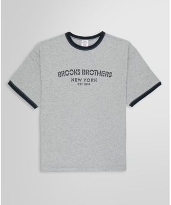 Brooks Brothers/ブルックス ブラザーズ コットン　ロゴプリント　リンガーＴシャツ　１００２０６８８６