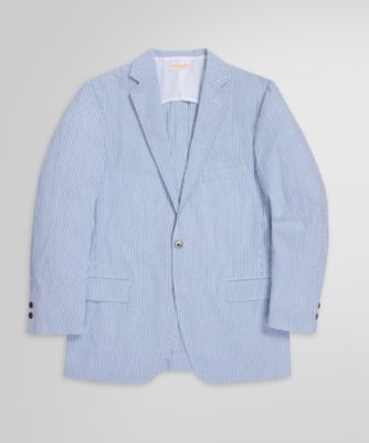 Brooks Brothers/ブルックス ブラザーズ スーピマコットン　シアサッカー　段返り３ボタン　アンコンジャケット　Ｔｒａｄｉｔｉｏｎａｌ　１００２１３１８９