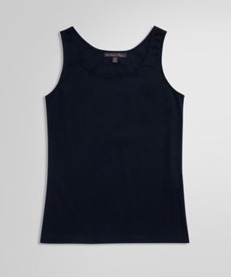 ＜Brooks Brothers＞コットン　スクエアラウンドネック　タンクトップ　Ｎａｖｙ