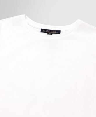 コットンスムース サイドスリット Tシャツ White | Brooks