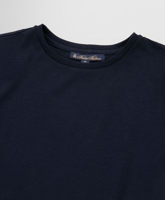 コットンスムース サイドスリット Tシャツ Navy | Brooks