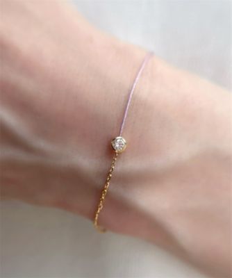 レッドライン　K18YGダブルハートブレスレット ダブルハートモチーフ ダイヤモンドブレスレット – K18YG、2.0