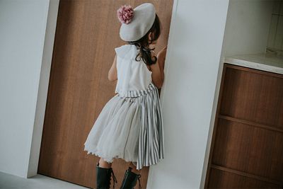 お食事エプロン　ｂｏｕｑｕｅｔ　４　ｓｔｒｉｐｅ　ｋｉｄｓ