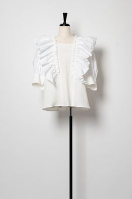 ＜Arobe＞Ｂｕｍｐｙ　Ｒｕｆｆｌｅ　Ｆｒｉｌｌ　Ｂｌｏｕｓｅ