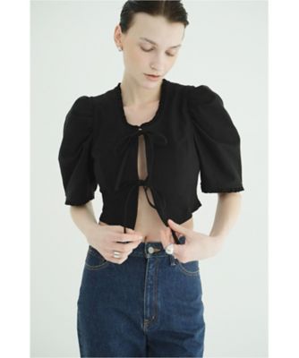 FRILL RIBBON SHORT BLOUSE 10122ー