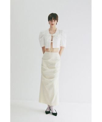 FRILL RIBBON SHORT BLOUSE 10122ー