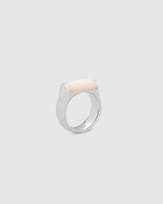 ＜TOMWOOD (Women)＞リング　Ｃｒｅｓｔ　Ｒｉｎｇ　Ｗｈｉｔｅ　ＭＯＰ