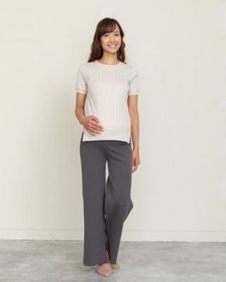 リブワイドパンツ　１０１－１３１３Ｘ