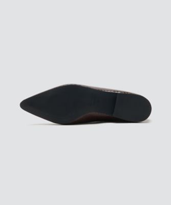 NEBI フラットパンプス 1．0cm BROWNPYTHON