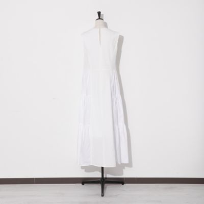 ArobeアローブBumpy Side Gather Dress 白2