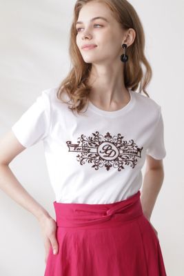 JUNRED｜エンブロイダリープリントTシャツ | Rakuten Fashion