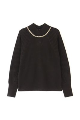 ◆ネックチェーンニットプルオーバー（０３１２２７０１４６）