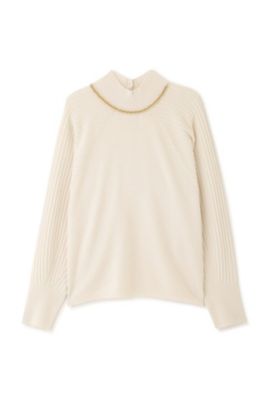 ◆ネックチェーンニットプルオーバー（０３１２２７０１４６）