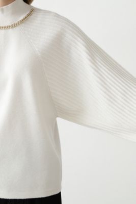 ◆ネックチェーンニットプルオーバー（０３１２２７０１４６）