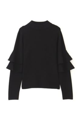 ◆ミラノリブラッフルスリーブニット（０３１２２７０９５３）