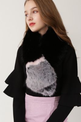 sagafurs レディース SAGAFOX フォックス ファーショール 毛皮