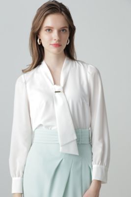 ＜PINKY&DIANNE＞◆メタルプレートボウタイブラウス（０３１３１１０２２５）