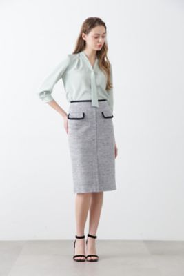 ◇ミックスツイードパイピングスカート（0313120390