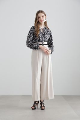 jessie✦新品✦マークアンドロナ✦25年春夏モックネック&パンツセット ◇バイカラーウエストマークパンツ（0313130232