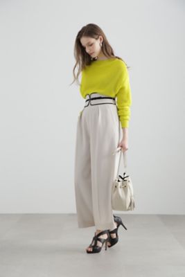 jessie✦新品✦マークアンドロナ✦25年春夏モックネック&パンツセット ◇バイカラーウエストマークパンツ（0313130232