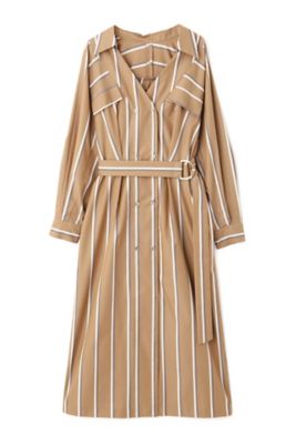 完売品 美品ピンキー&ダイアン ストライプシャツワンピース ロング 36 ベルト 完売品 美品ピンキー&ダイアン ストライプシャツワンピース