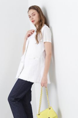 WEB限定］ パールボタンツイードジレ（0313150377