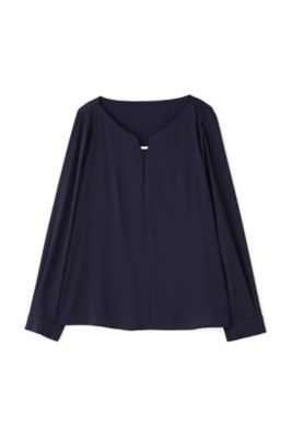 ◇クリアーアムンゼンVネックブラウス（0313210075 
