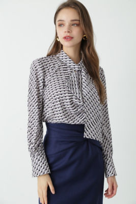 ＜PINKY&DIANNE＞◆スクエアドットバイアスプリントブラウス（０３１３２１０２２５）