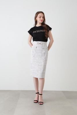 WEB限定］ハウンドトゥースプリントスカート