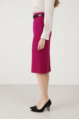 ◆レザーベルト付きタイトスカート（０３１３２２０９５５）