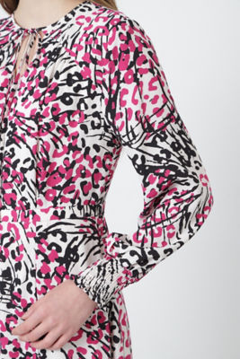 ◇［WEB限定カラー］レオパードミックスプリントワンピース