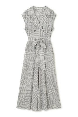 ハウンドトゥースプリントワンピース（0313240709