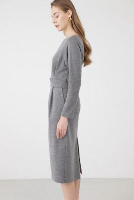 ◇ウエストベルトウールジャージーワンピース（0313240956