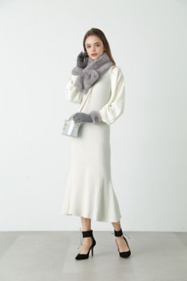 ◆カーディガン付きリブニットワンピ（０３１３２４７２２８）