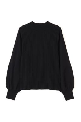 未使用 オーバーラップスリーブブラウス ピンキーアンドダイアン ◇パフスリーブニットアッププルオーバー（0313270219