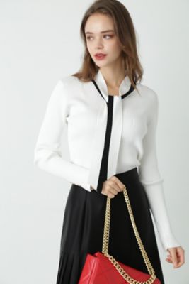 ＜PINKY&DIANNE＞◆バイカラーボウタイニット（０３１３２７０２３０）