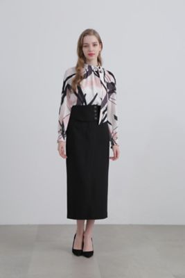 ◇ジオメトリックアートプリントブラウス（0314110109