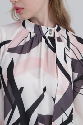 美品PINKY&DIANNE [WEB限定]ジオメトリックアートプリントブラウス PINKY&DIANNE ブラウス シャツ サークルジオメトリックプリント