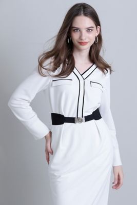 ANAYI★美品★ベルト付きジャージーワンピース 110010314140224030001?$VS_1500$