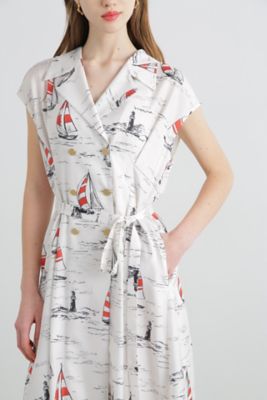 PINKY & DIANNE ピンキー&ダイアン　ヨットプリント　ワンピース 楽天市場】◇ヨットプリントワンピース PINKY&DIANNE ピンキー アンド