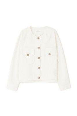 ◇ノーカラーデニムジャケット（0314155348