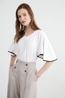 ＜PINKY&DIANNE＞◆バイカラーパイピングカットソー（０３１４１６０６１１）